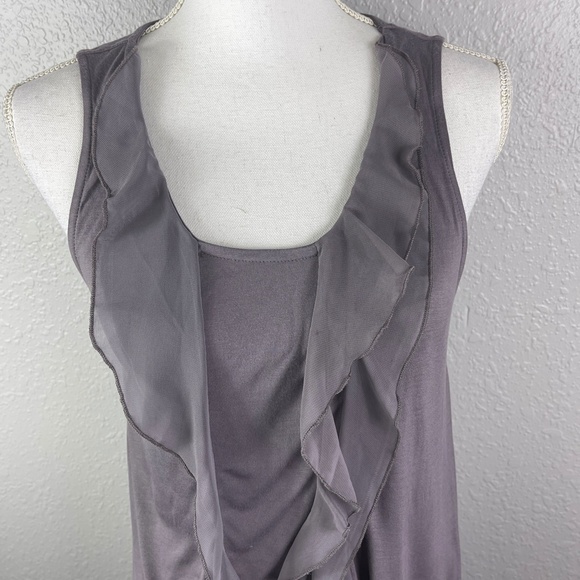 Lavender tank top with ruffle detail - Picture 2 of 9
